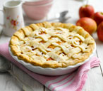 Apple, elderflower and almond pie