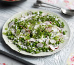 Radish and pea salad