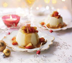 Cinnamon panna cotta with caramelised apples