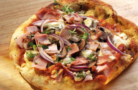 smoked ham pizza THUMB