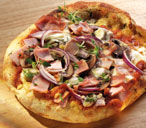 Smoked ham pizza
