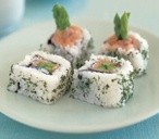 Smoked salmon and asparagus with cream cheese