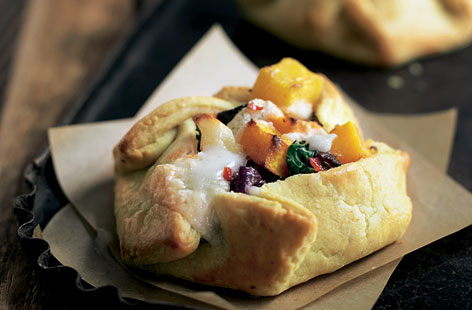 Spiced root veg pies
