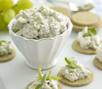 Stilton and spring onion pate