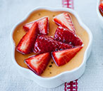 (t)buttermilk pudding with cardamon strawberries Great British Chef TESCO