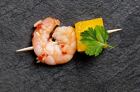 thai ginger cured prawns canape THUMB