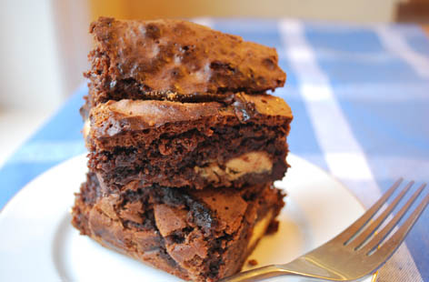 triple chocolate brownies