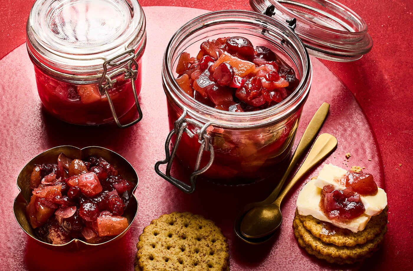 Cranberry, pear and ginger chutney recipe