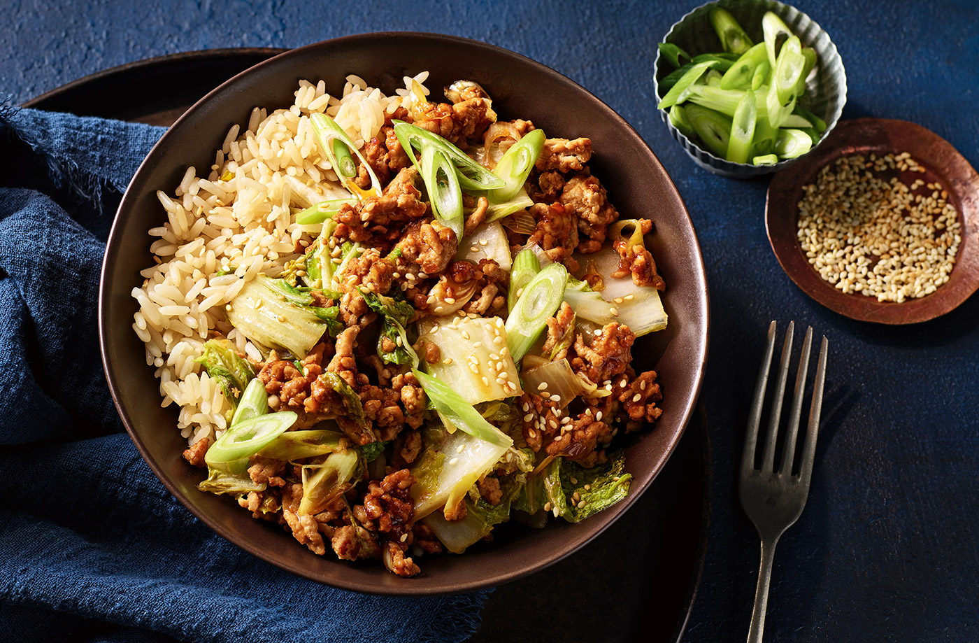 Crispy pork and Chinese leaf stir-fry recipe