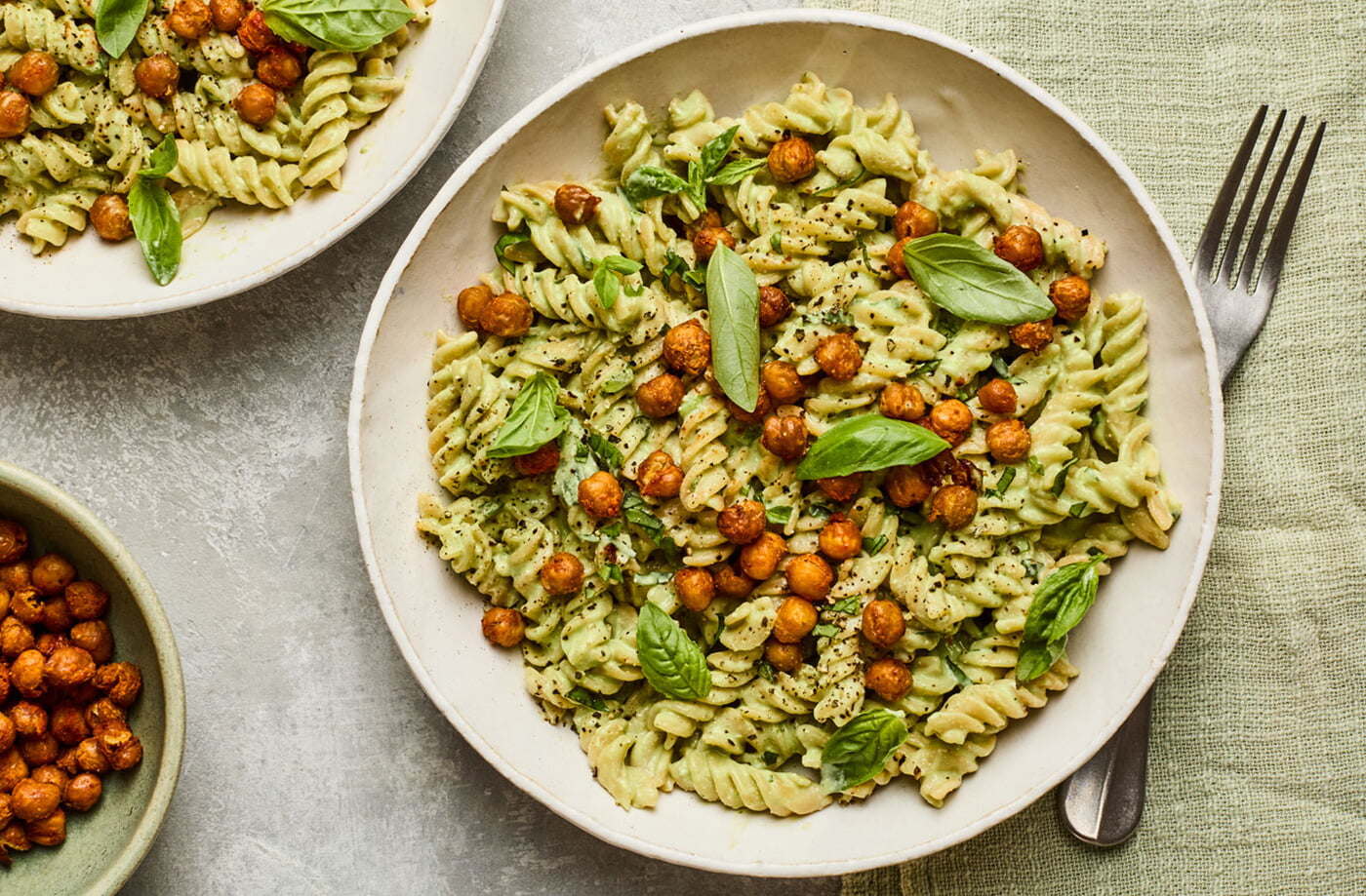 Green goddess silken tofu pasta recipe
