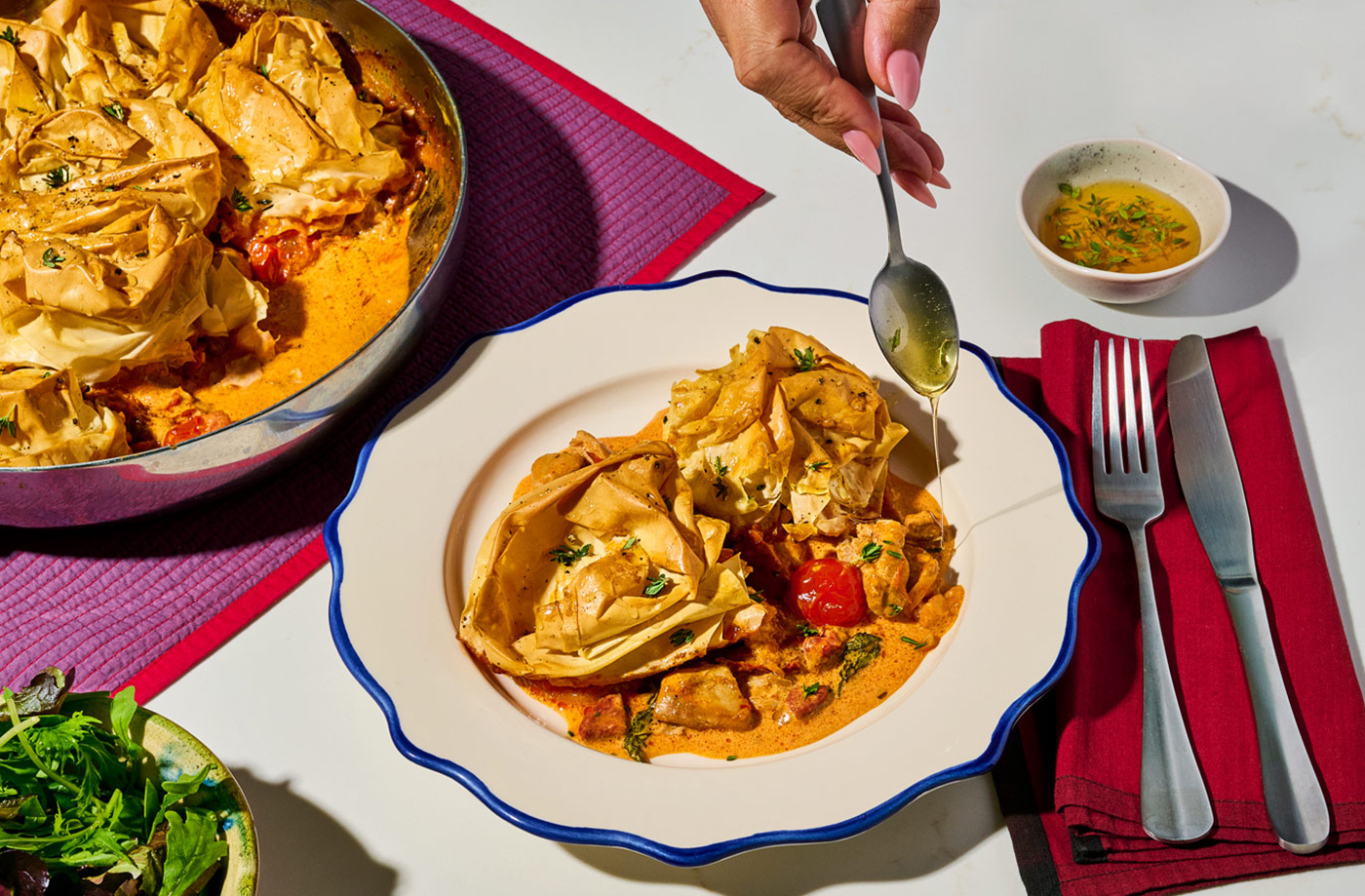 ‘Marry me’ chicken filo pie  recipe