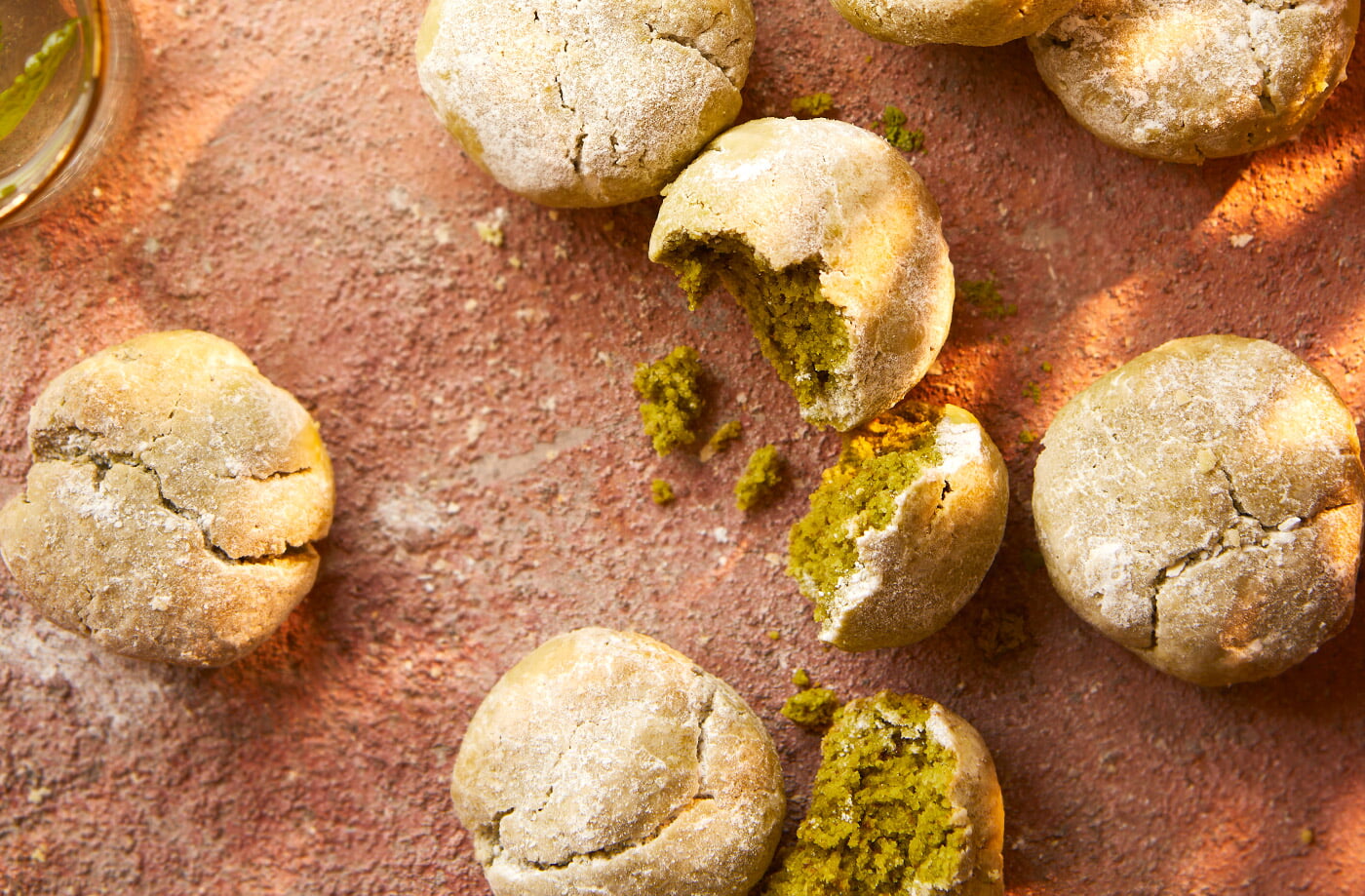 Nargisse Benkabbou's matcha ghriba cookies recipe