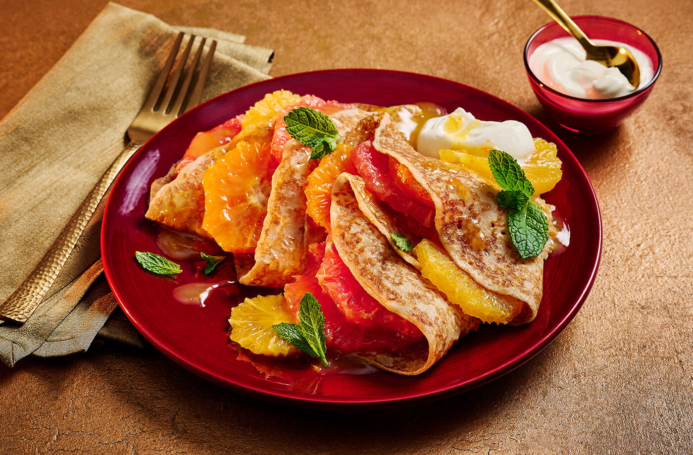 Mimosa pancakes recipe