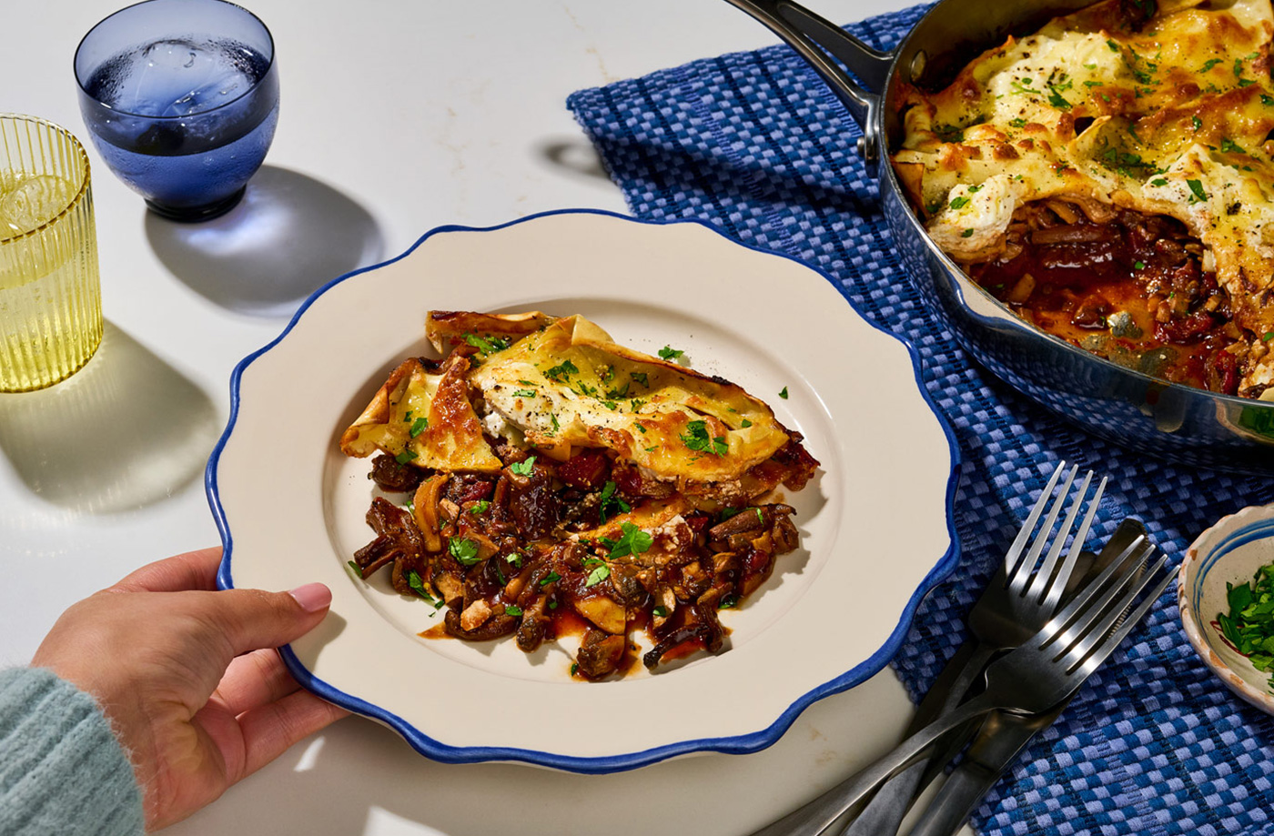 Mushroom pan lasagne recipe