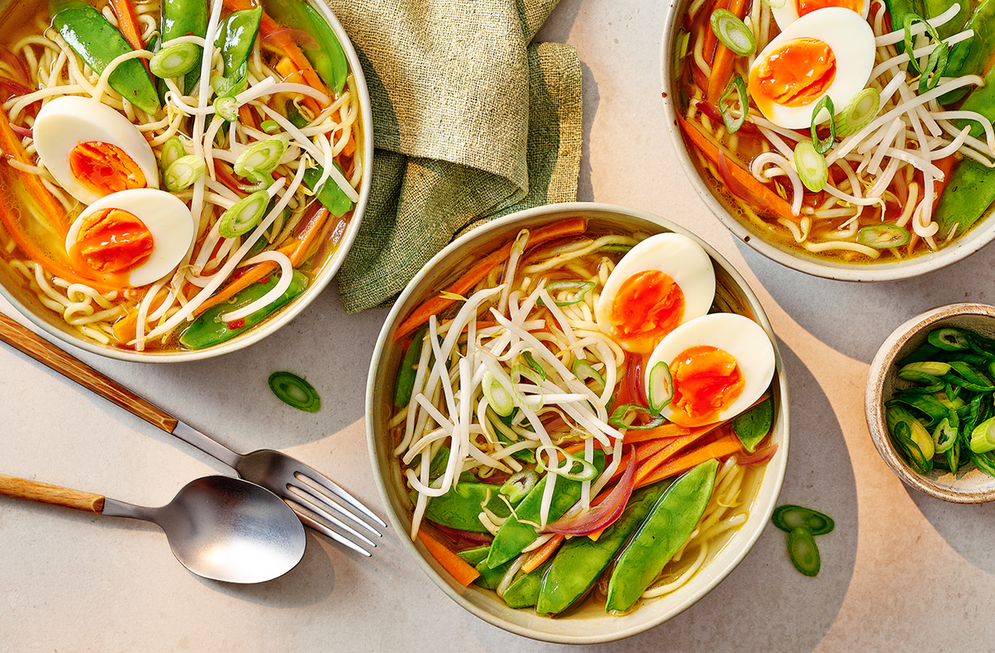Ramen with soft boiled egg  recipe