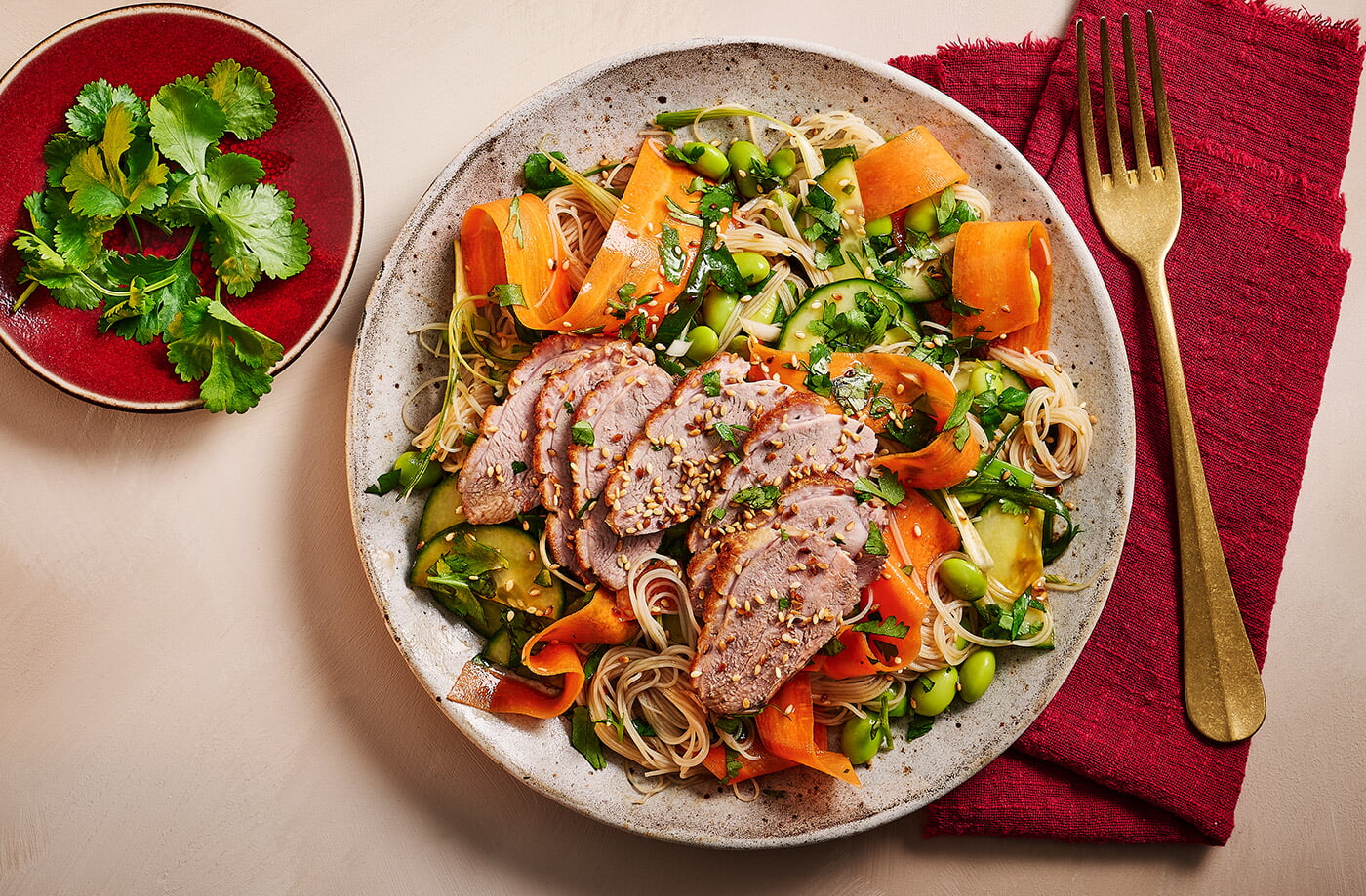 Warm hoisin duck salad recipe