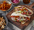 Greek-style vegan 'chicken' gyros | Tesco Real Food