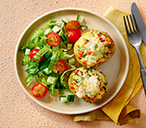 Veggie stuffed jacket potato skins | Tesco Real Food