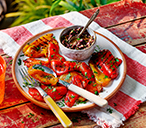 BBQ Peppers With Olive Dressing Recipe | BBQ Recipes | Tesco Real Food