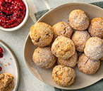 Baked Almond Doughnuts With Berry Dip Recipe | Healthy Recipes | Tesco Real Food