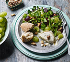 Baked goat's cheese with grape, walnut and beetroot salad | Salad Recipes | Tesco Real Food