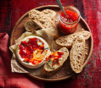 Baked camembert with thyme and chilli relish | Tesco Real Food