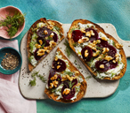 Beetroot Rye Toasts With Dill And Cucumber Yogurt Recipe | Afternoon Tea Recipes | Tesco Real Food