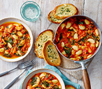 Butter Bean And Tomato Stew With Garlic Bread Recipe | Stew Recipes | Tesco Real Food