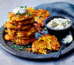 Carrot and Parsnip Fritters With Garlic Mayo Recipe | Carrot Recipes | Tesco Real Food