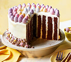 Chocolate Mini Egg Vertical Cake Recipe | Easter Baking Recipes | Tesco Real Food