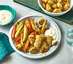 Couscous Chicken Nuggets And Rainbow Chips Recipe | Chicken Recipes | Tesco Real Food