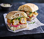 Fish Finger And Pickled Pink Onion Panini Recipe | Fish Recipes | Tesco Real Food