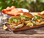 Crispy fish sliders with herb yogurt mayo​ | Tesco Real Food