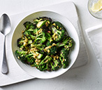 Griddled broccoli with pistachio nuts, lemon and olive oil | Tesco Real Food