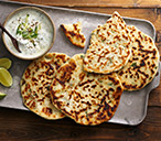 Garlic And Coriander Flatbreads With Raita Recipe | Indian Recipes | Tesco Real Food