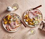 Glazed ham with crispy potatoes | Tesco Real Food