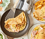 Cheese and ham pancakes | Tesco Real Food