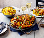 Harissa And Orange Chicken Thighs With Spiced Rice Recipe | Chicken Recipes | Tesco Real Food