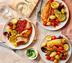Harissa Roast Chicken With Blistered Summer Veg Recipe | Roast Chicken Recipes | Tesco Real Food