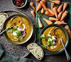 Harissa-roasted Carrot Soup | Soup Recipes | Tesco Real Food
