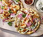 Hot honey halloumi flatbreads | Tesco Real Food