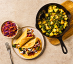 Red lentil dosa pancakes with potato and spinach | Tesco Real Food