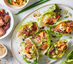 Teriyaki-style vegan 'chicken' lettuce cups | Tesco Real Food