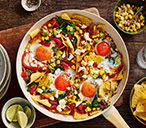 Mexican-style baked eggs with tortilla chips | Tesco Real Food