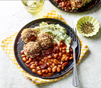 Mini meatloaves with BBQ beans | Tesco Real Food