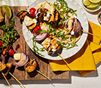 Miso Aubergine And Halloumi Kebabs Recipe | Tesco Real Food