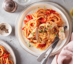 Olive Oil And Herb Marinated Chicken With Tomato Spaghetti | Paste Recipes | Tesco Real Food