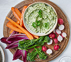 Creamy broad bean​ and pea dip | Tesco Real Food