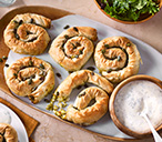 Pea And Feta Swirls Recipe | Vegetarian Recipes | Tesco Real Food