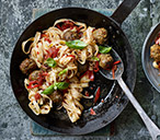 Pesto Meatballs with Spicy Tomato Sauce | Meatball Recipes | Tesco Real Food